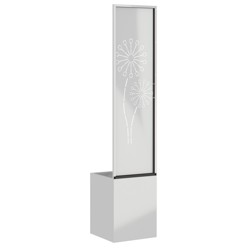 Produktbild för Trädgårds integritetsskärm Silver 32 x 150 cm Galvaniserat stål