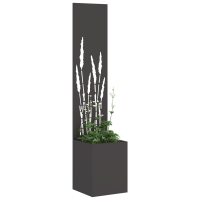 Produktbild för Trädgårds integritetsskärm Fiskfjäll Svart 32 x 32 x 150 cm