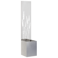 Produktbild för Trädgårds integritetsskärm Silver 32 x 150 cm Rostfritt stål