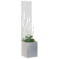 Produktbild för Trädgårds integritetsskärm Silver 32 x 150 cm Rostfritt stål