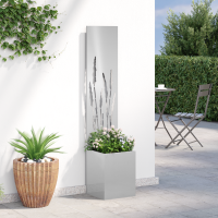 Produktbild för Trädgårds integritetsskärm Silver 32 x 150 cm Rostfritt stål