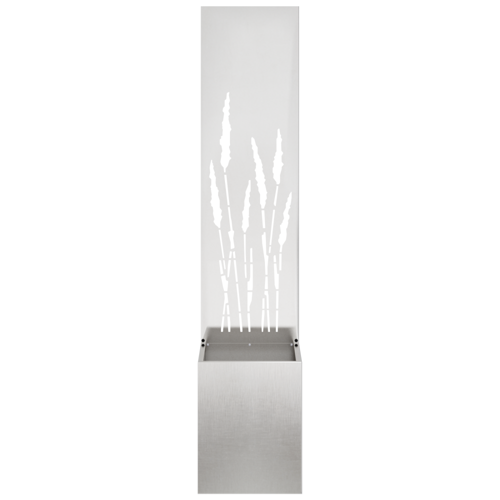 Produktbild för Trädgårds integritetsskärm Silver 32 x 150 cm Rostfritt stål