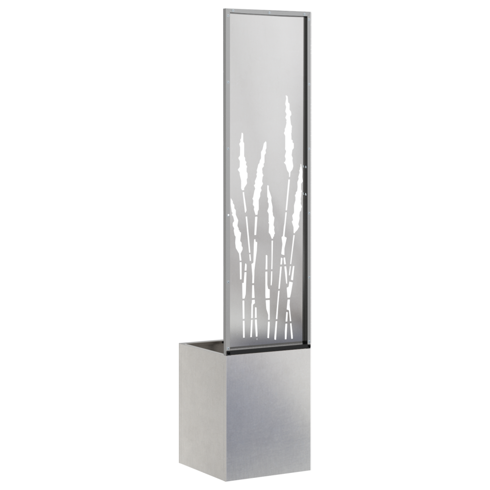 Produktbild för Trädgårds integritetsskärm Silver 32 x 150 cm Rostfritt stål