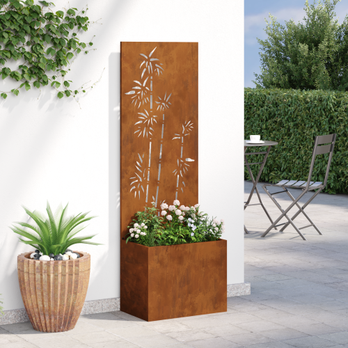 vidaXL Trädgårds integritetsskärm Rostig 50 x 150 cm cortenstål