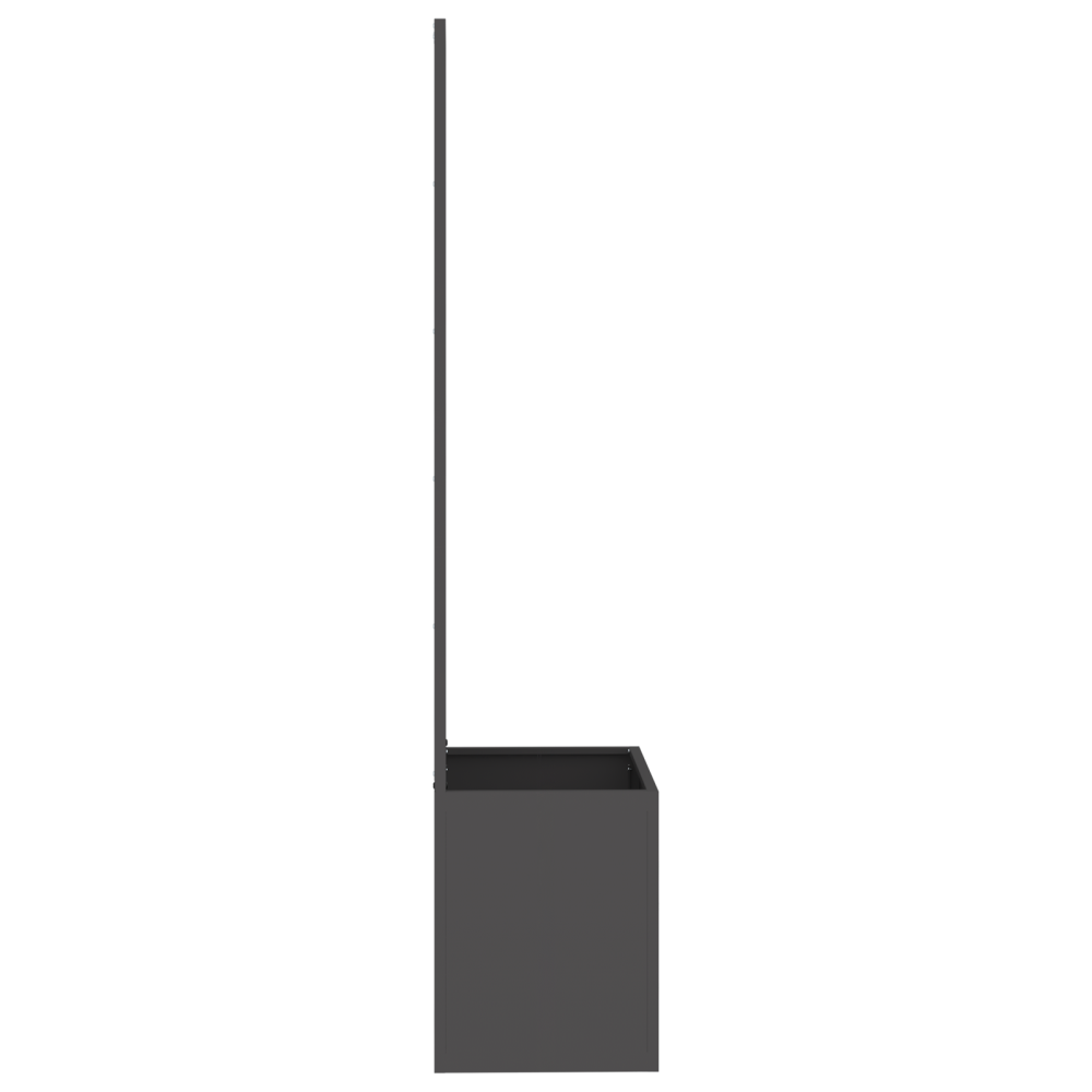 Produktbild för Trädgårds integritetsskärm Svart 50 x 150 cm Kallvalsat stål