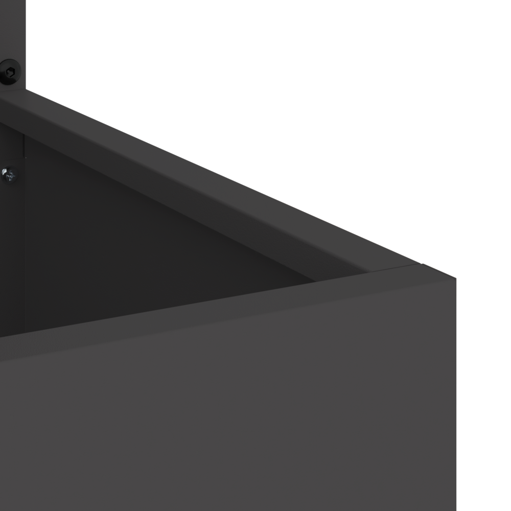 Produktbild för Trädgårds integritetsskärm Svart 50 x 150 cm Kallvalsat stål