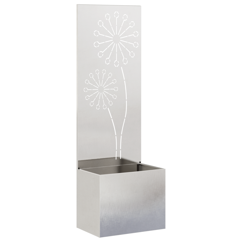 Produktbild för Trädgårds integritetsskärm Silver 50 x 150 cm Rostfritt stål