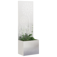 Produktbild för Trädgårds integritetsskärm Silver 50 x 150 cm Rostfritt stål