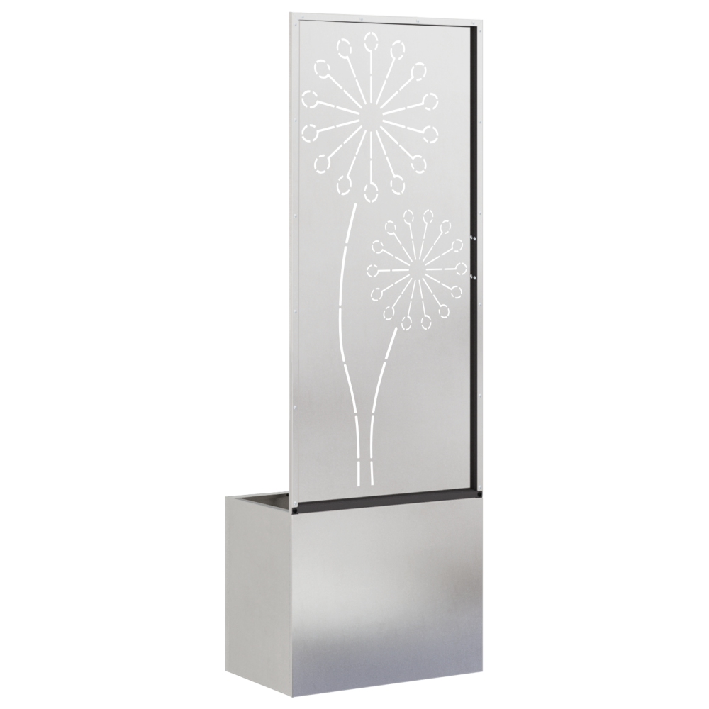 Produktbild för Trädgårds integritetsskärm Silver 50 x 150 cm Rostfritt stål