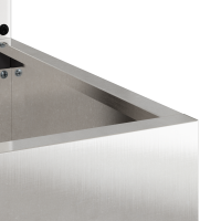 Produktbild för Trädgårds integritetsskärm Silver 50 x 150 cm Rostfritt stål