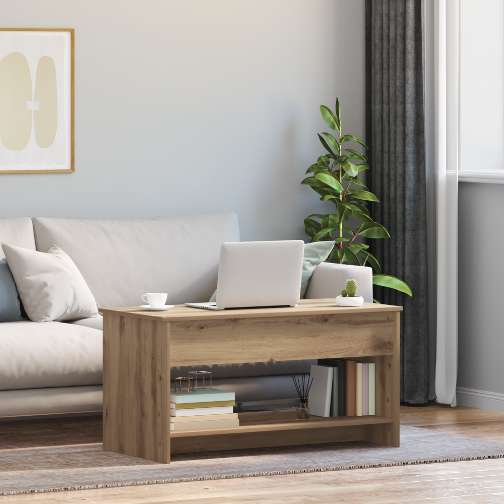 Produktbild för Kaffeebord Artisan Ek 80 x 50,5 x 41,5 cm Konstruerat trä