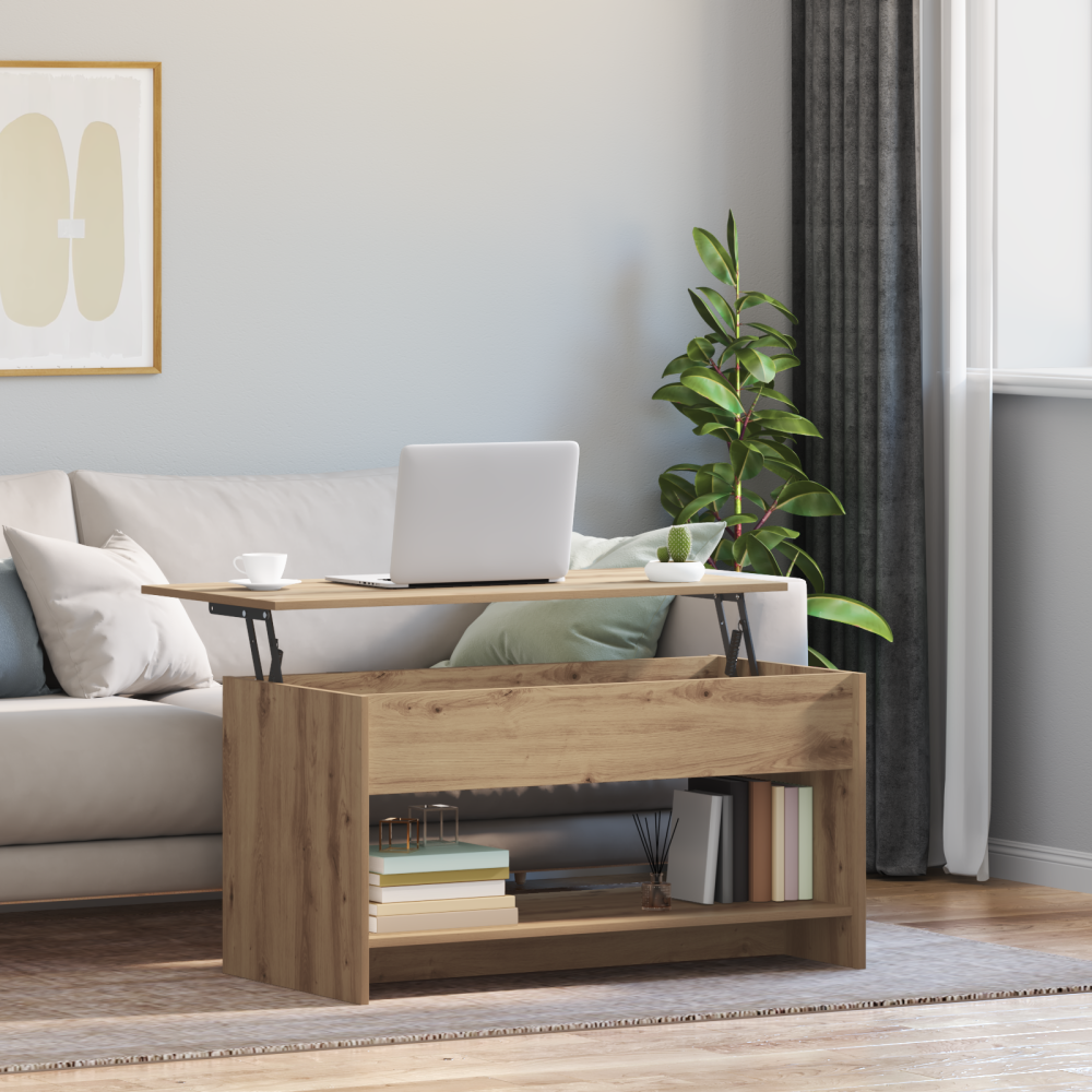 Produktbild för Kaffeebord Artisan Ek 80 x 50,5 x 41,5 cm Konstruerat trä