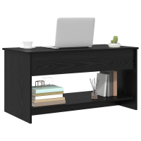 Produktbild för Kaffeebord Svart Ek 80 x 50,5 x 41,5 cm Konstruerat trä
