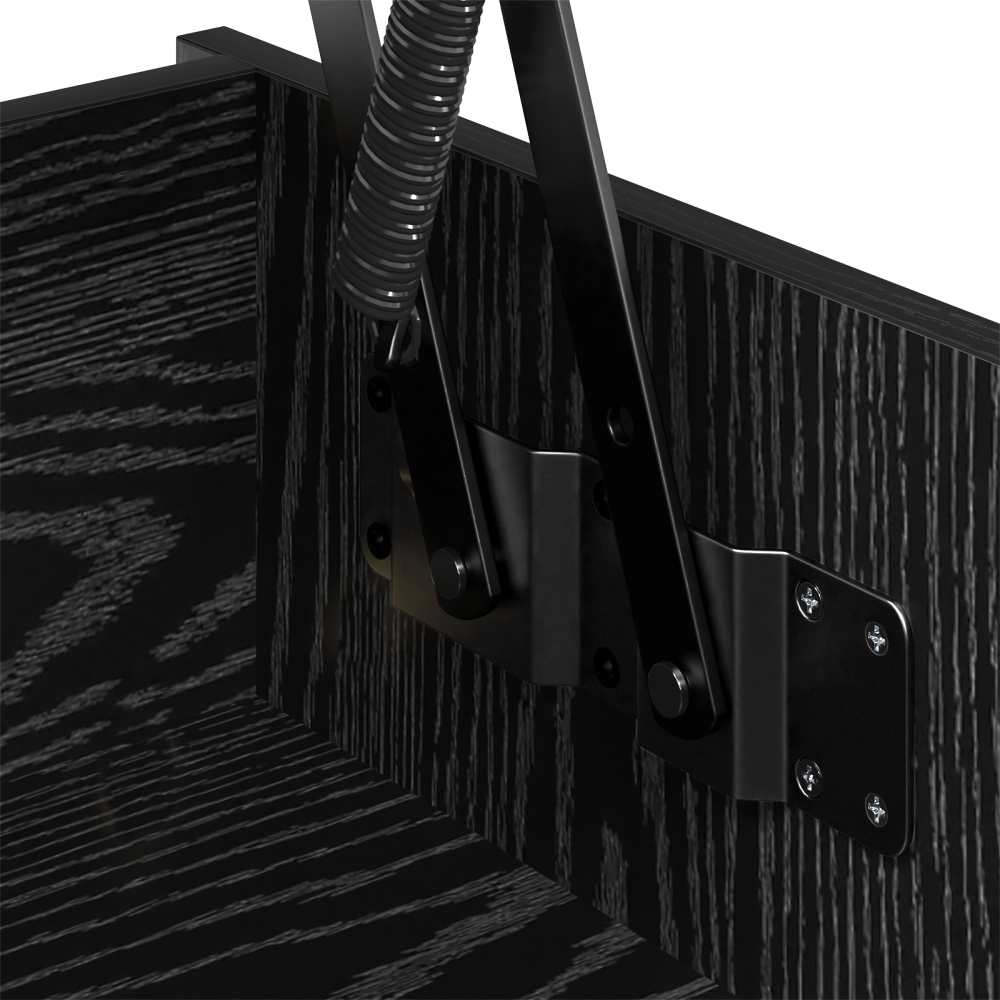 Produktbild för Kaffeebord Svart Ek 80 x 50,5 x 41,5 cm Konstruerat trä