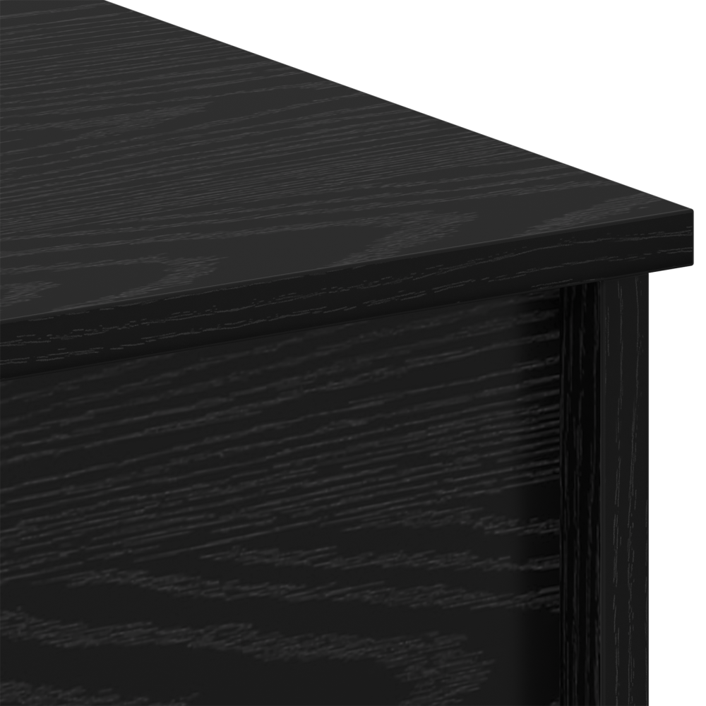 Produktbild för Kaffeebord Svart Ek 80 x 50,5 x 41,5 cm Konstruerat trä