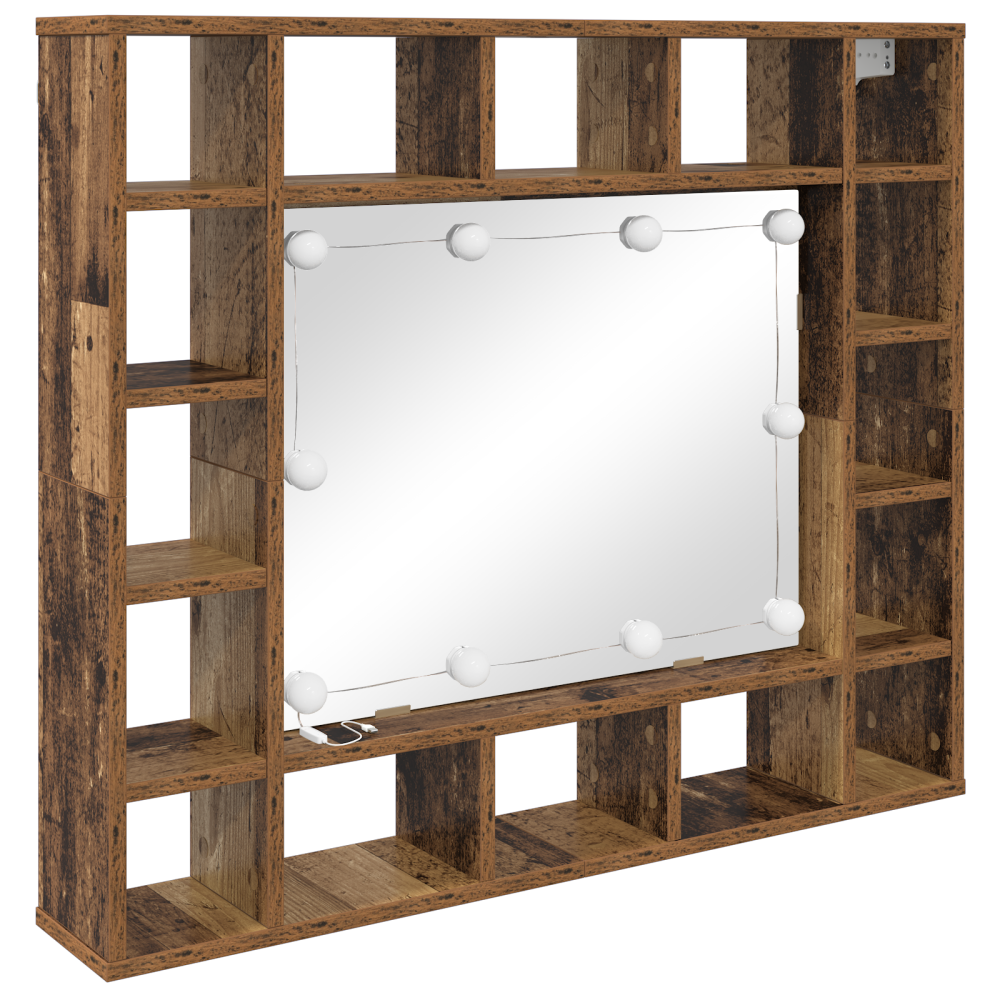 Produktbild för Spegelskåp Gammalt trä 91 x 15 x 76,5 cm Konstruerat trä