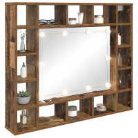 Produktbild för Spegelskåp Gammalt trä 91 x 15 x 76,5 cm Konstruerat trä