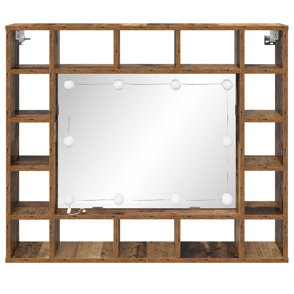 Produktbild för Spegelskåp Gammalt trä 91 x 15 x 76,5 cm Konstruerat trä