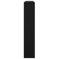 Produktbild för Spegelskåp med hylla Svart Ek 91 x 15 x 76,5 cm Konstruerat trä