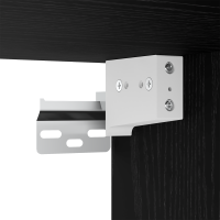 Produktbild för Spegelskåp med hylla Svart Ek 91 x 15 x 76,5 cm Konstruerat trä