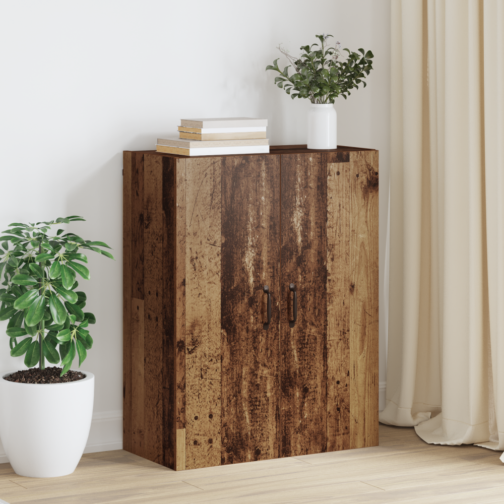 Produktbild för Väggskåp Gammalt trä 69,5 x 34 x 90 cm Konstruerat trä