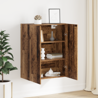 Produktbild för Väggskåp Gammalt trä 69,5 x 34 x 90 cm Konstruerat trä