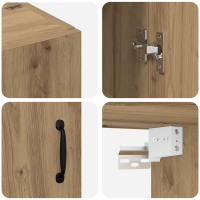 Produktbild för Väggskåp Artisan Ek 69,5 x 34 x 90 cm Konstruerat trä