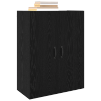 Produktbild för Väggskåp Svart Ek 69,5 x 34 x 90 cm Konstruerat trä