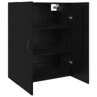 Produktbild för Väggskåp Svart Ek 69,5 x 34 x 90 cm Konstruerat trä