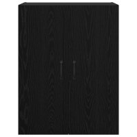 Produktbild för Väggskåp Svart Ek 69,5 x 34 x 90 cm Konstruerat trä