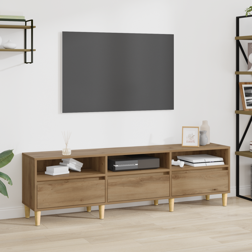 Produktbild för TV-skåp 150 x 30 x 45 cm Artisan Ek Konstruerat trä