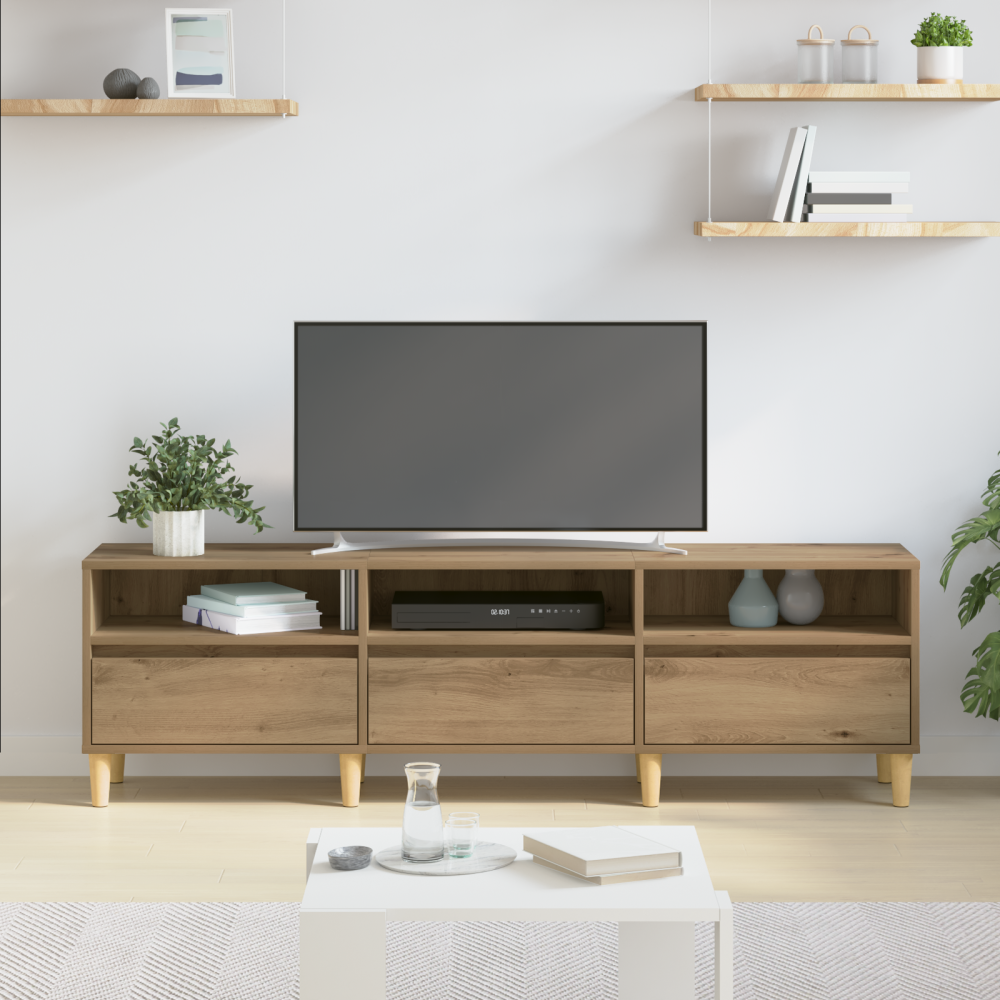 Produktbild för TV-skåp 150 x 30 x 45 cm Artisan Ek Konstruerat trä