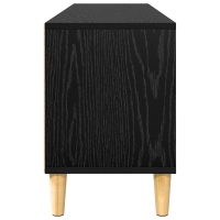 Produktbild för TV-skåp med låda Svart Ek 150 x 30 x 45 cm Konstruerat trä