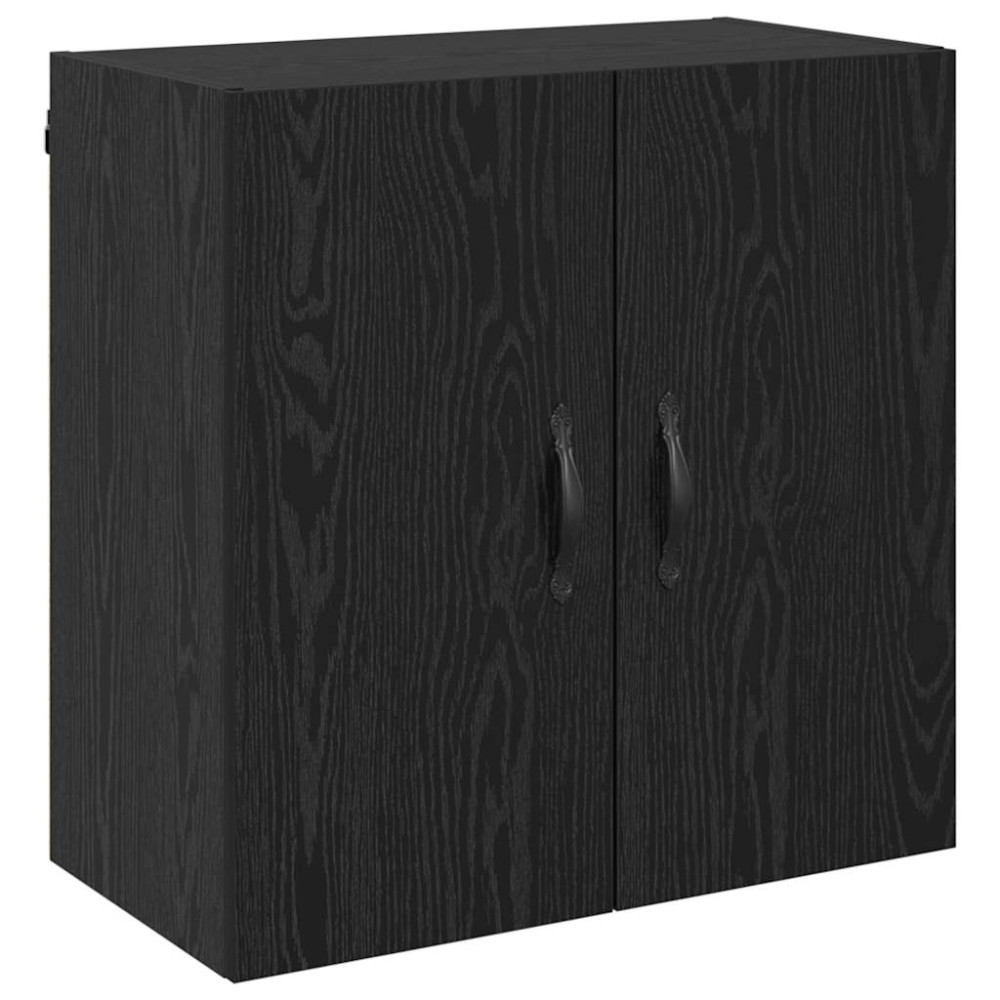 Produktbild för Väggmonterat skåp Svart Ek 60 x 31 x 60 cm Konstruerat trä