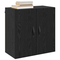 Produktbild för Väggmonterat skåp Svart Ek 60 x 31 x 60 cm Konstruerat trä