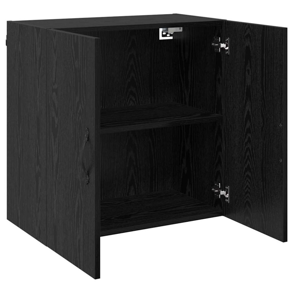 Produktbild för Väggmonterat skåp Svart Ek 60 x 31 x 60 cm Konstruerat trä