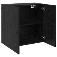 Produktbild för Väggmonterat skåp Svart Ek 60 x 31 x 60 cm Konstruerat trä