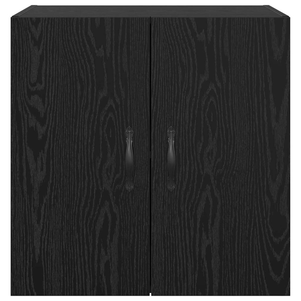 Produktbild för Väggmonterat skåp Svart Ek 60 x 31 x 60 cm Konstruerat trä