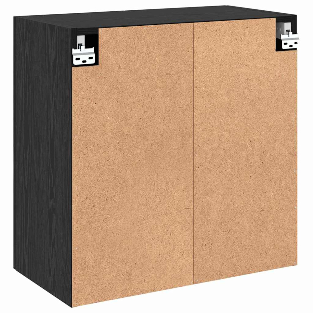 Produktbild för Väggmonterat skåp Svart Ek 60 x 31 x 60 cm Konstruerat trä