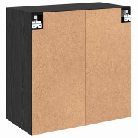 Produktbild för Väggmonterat skåp Svart Ek 60 x 31 x 60 cm Konstruerat trä