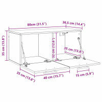 Produktbild för Väggskåp artisan ek 80 x 36.5 x 35 cm Konstruerat trä