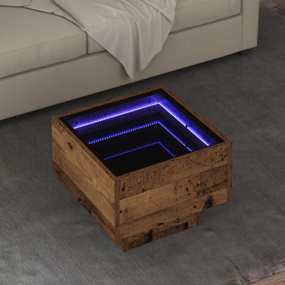 Produktbild för Kaffeebord Gammalt trä 40 x 40 x 30 cm Konstruerat trä