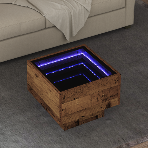 vidaXL Kaffeebord Gammalt trä 40 x 40 x 30 cm Konstruerat trä