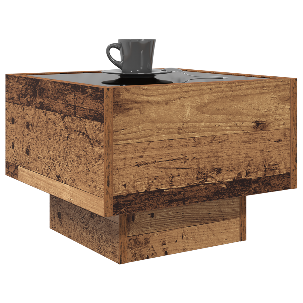 Produktbild för Kaffeebord Gammalt trä 40 x 40 x 30 cm Konstruerat trä