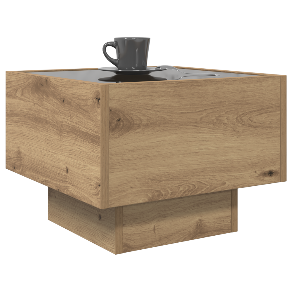 Produktbild för Kaffeebord artisan ek 40 x 40 x 30 cm Konstruerat trä