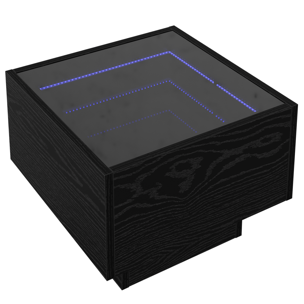 Produktbild för Kaffeebord Svart ek 40 x 40 x 30 cm Konstruerat trä
