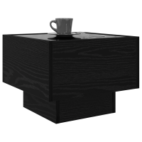 Produktbild för Kaffeebord Svart ek 40 x 40 x 30 cm Konstruerat trä
