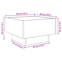 Produktbild för Kaffeebord Gammalt trä 50 x 50 x 30 cm Konstruerat trä