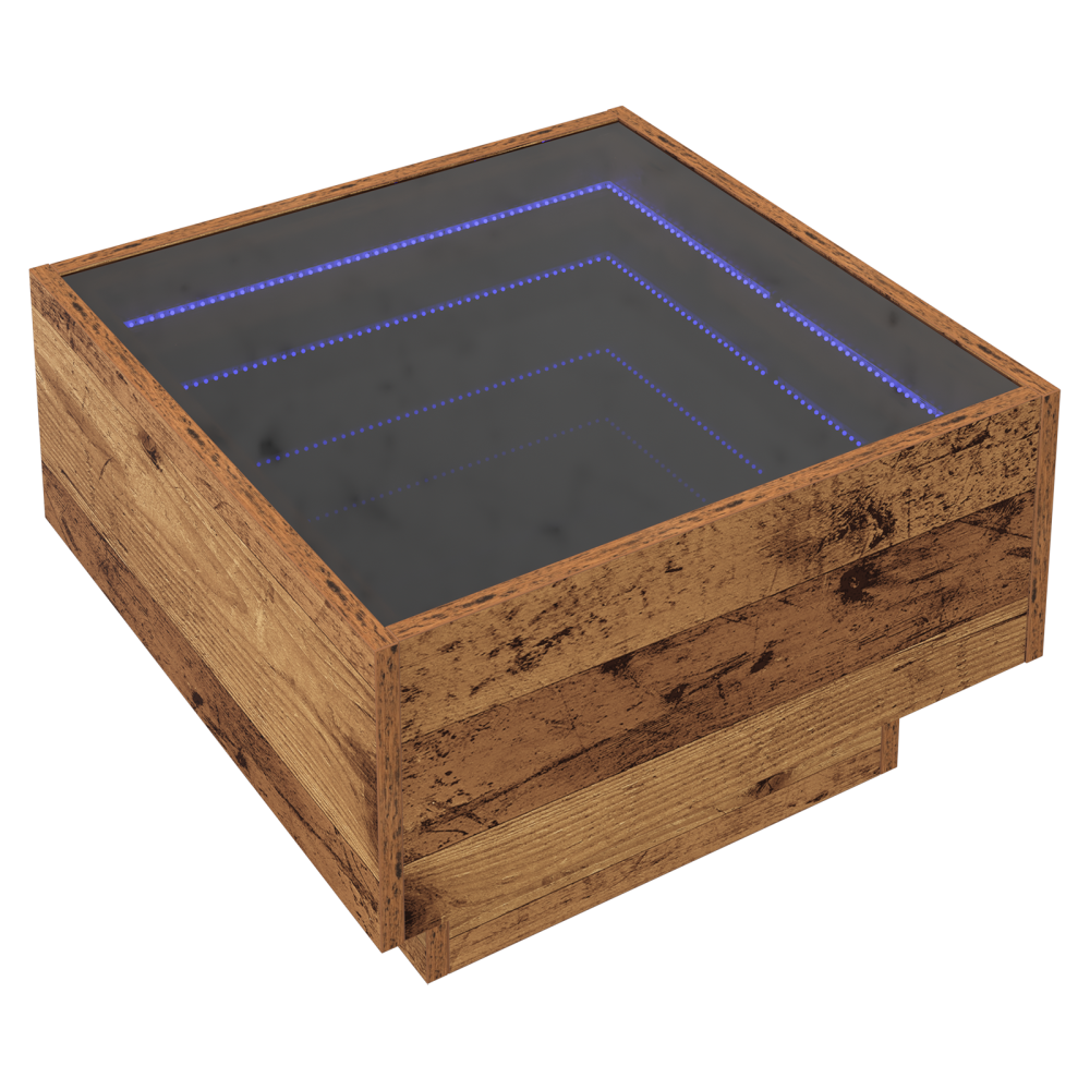 Produktbild för Kaffeebord Gammalt trä 50 x 50 x 30 cm Konstruerat trä