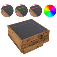 Produktbild för Kaffeebord Gammalt trä 50 x 50 x 30 cm Konstruerat trä